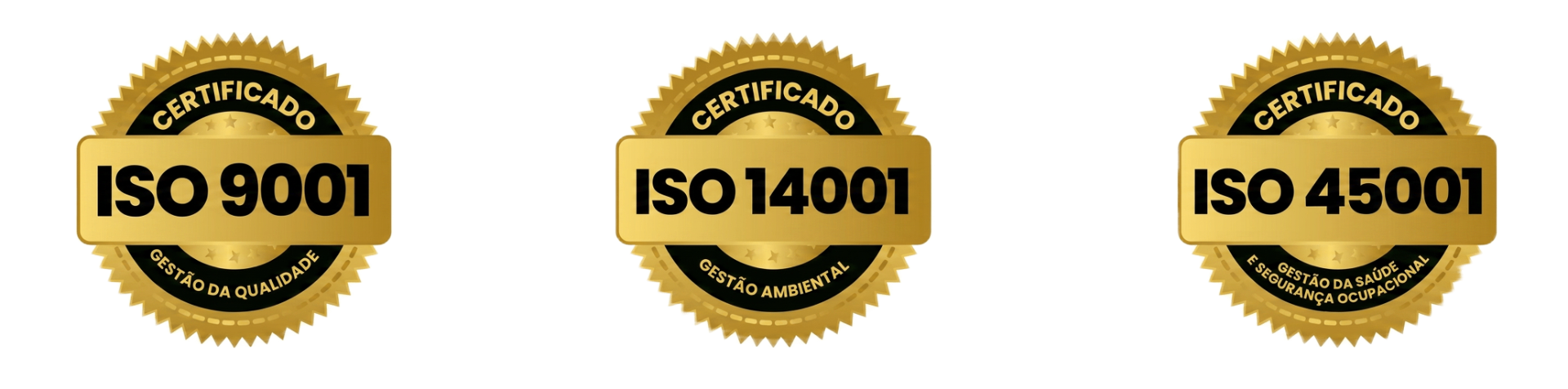 Certificações ISO 9001, 14001 e 45001